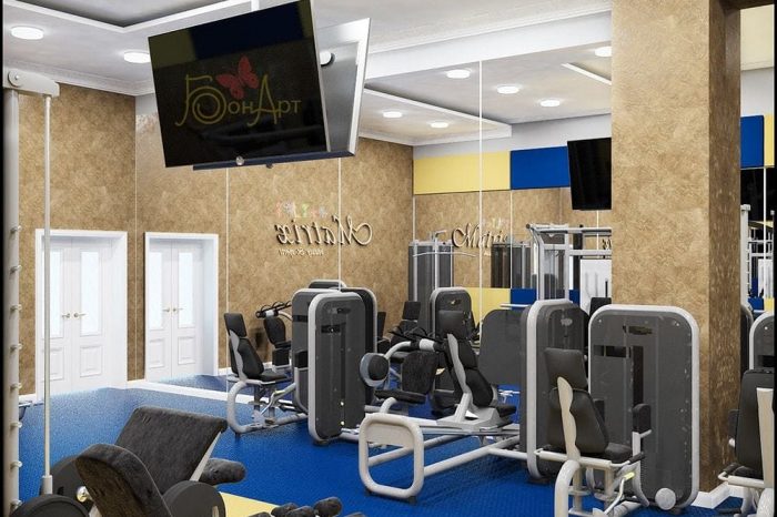 Дизайн интерьера фитнес клуба
